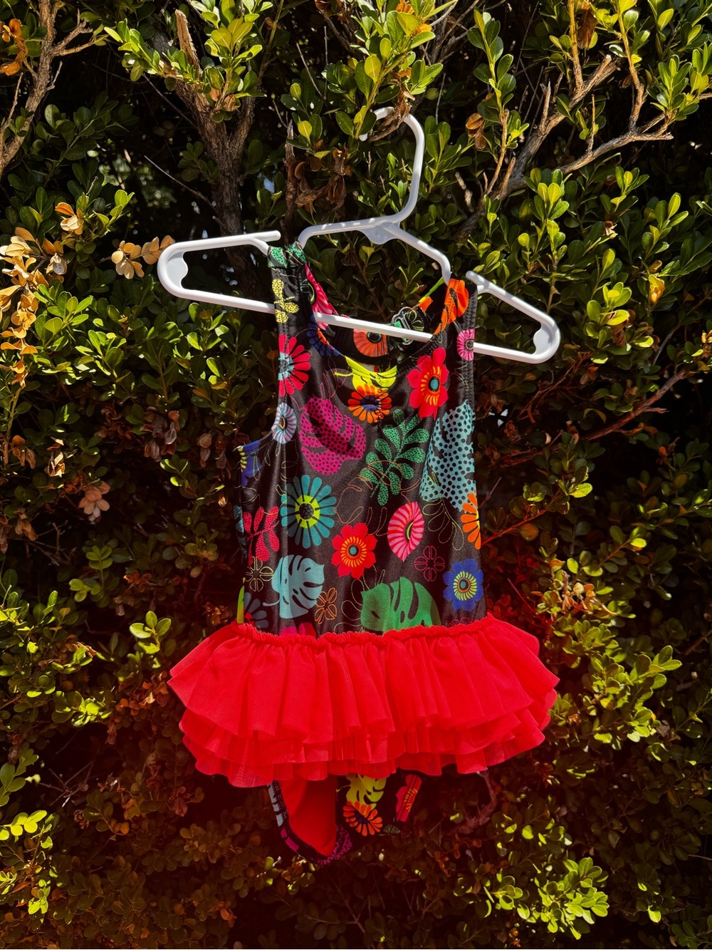 Cat & Jack Black Multi Floral Kids Swim Bottoms